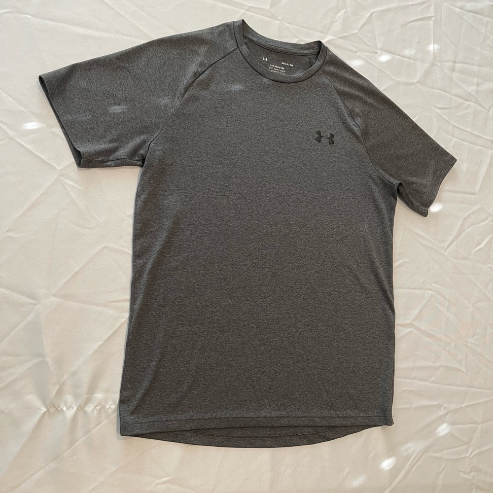 Small, Dark Grey Under Armour shirt